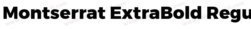 Montserrat ExtraBold Regular字体转换